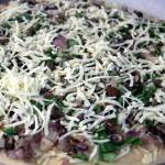 uncooked pizza