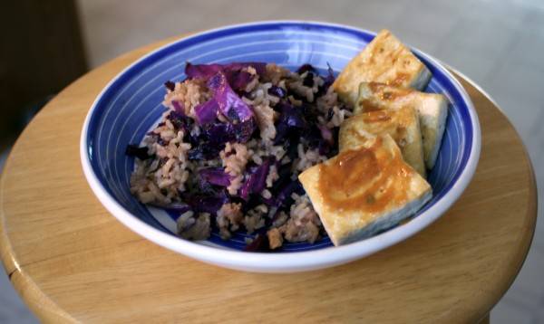 fried tofu and cabbage